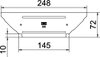 Tampa para derivação simples B150mm Aço inoxidável A4 1.4571 brilhante, pós-tratamento aço inoxidável