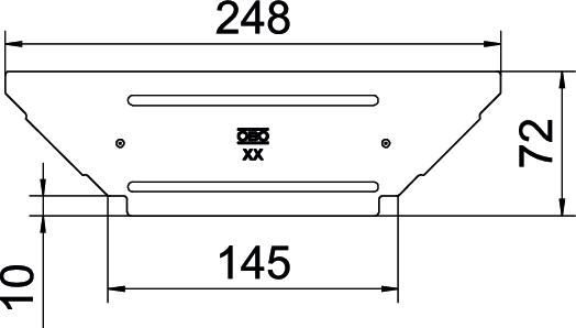 Tampa para derivação simples B150mm Aço Galvanização continua zinco/alumínio, Double Dip zinco – Imagem 2 de 2