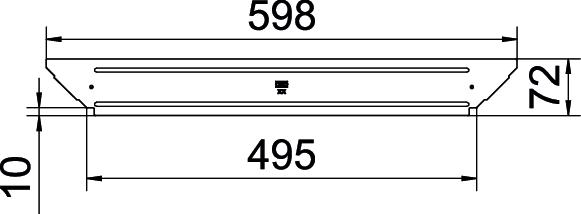 Tampa para derivação simples B500mm Aço inoxidável A4 1.4571 brilhante, pós-tratamento aço inoxidável – Imagem 2 de 2