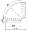 Ângulo 90º para caminho cabos, horizontal 60x400 Aço PES135 - Poliéster preto RAL 9005