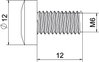 Flat head screw with hexagon socket M6x12 Aço eletrogalvanizado zinco