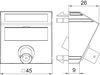 Suporte multimédia BNC video 1x Ficha, fêmea-fêmea 45x45mm Policarbonato branco puro RAL 9010