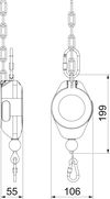 Roldana para VH < 6Kg de capacidade de carga 200x105x55 cor-de-laranja