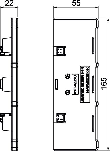 End piece for Rapid 45-2 160 165x55x8 Policloreto de vinilo branco puro RAL 9010 – Imagem 2 de 2