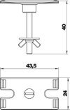 Conjunto de fixação para montagem na mesa 