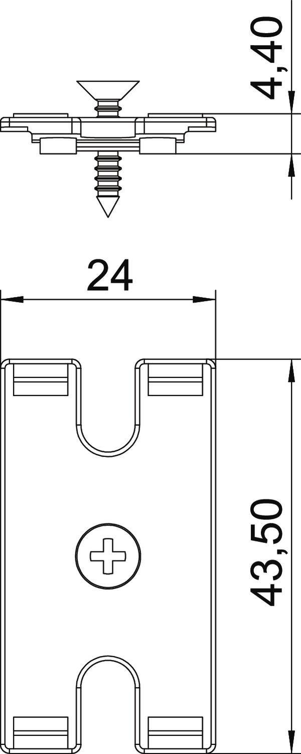 Conjunto de fixação para montagem debaixo da mesa preto – Imagem 2 de 2