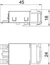 Conector Cat. 6 Snap-In blindado