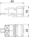 Conector Cat. 5 Snap-in não blindado
