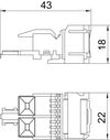 Conector Cat. 6 Snap-In não blindado