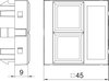 Data technology support f.2 connection modules type LE 45x45mm Policarbonato cinzento antracite RAL 7021