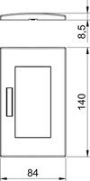 Espelho Modul 45, duplo 84x140mm Policarbonato cinzento antracite RAL 7021