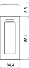Cover frame for triple Modul 45 84x185mm Policarbonato cinzento antracite RAL 7021