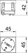Tomada 33°, simples Alvéolos protegidos 250V, 10/16A Policarbonato cinzento antracite RAL 7021