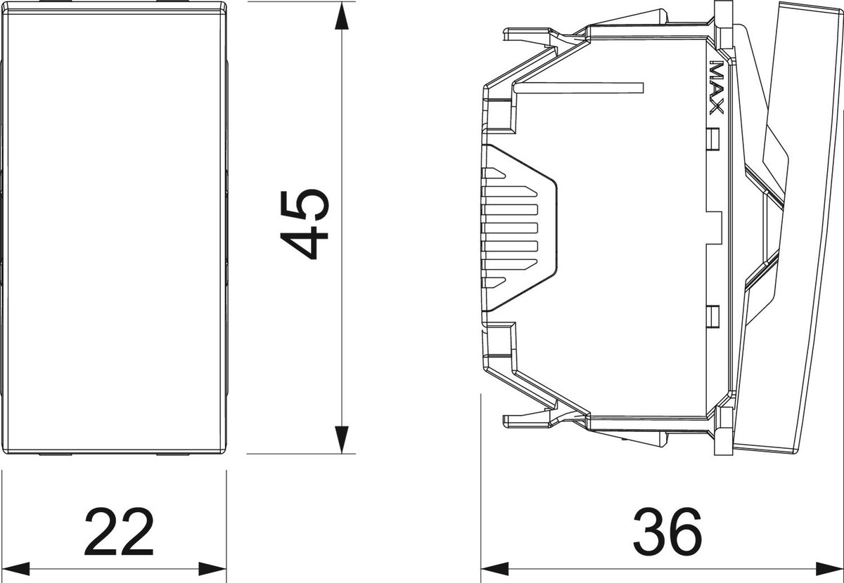 Comutador 10 A, 250 V Policarbonato cinzento antracite RAL 7021 – Imagem 2 de 2