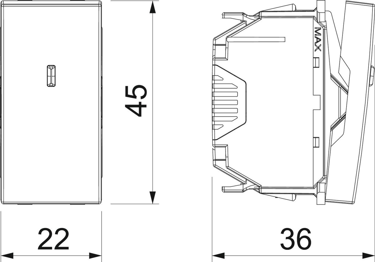 Comutador com luz de controlo 10 A, 250 V Policarbonato cinzento antracite RAL 7021 – Imagem 2 de 2