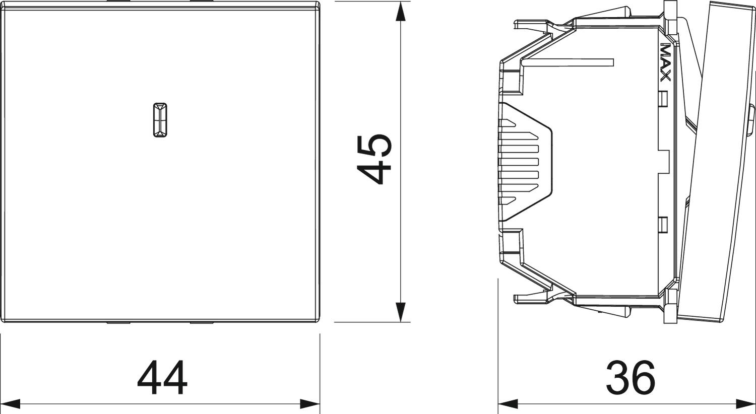 Comutador com luz de controlo 10 A, 250 V Policarbonato cinzento antracite RAL 7021 – Imagem 2 de 2