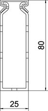 Slotted cable trunking system halogen-free Policarbonato/acrilonitrila-butadieno-estireno cinzento claro RAL 7035