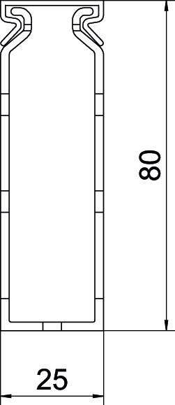 Slotted cable trunking system halogen-free Policarbonato/acrilonitrila-butadieno-estireno cinzento claro RAL 7035 – Imagem 2 de 2