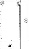 Slotted cable trunking system halogen-free Policarbonato/acrilonitrila-butadieno-estireno cinzento claro RAL 7035