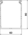 Slotted cable trunking system halogen-free Policarbonato/acrilonitrila-butadieno-estireno cinzento claro RAL 7035