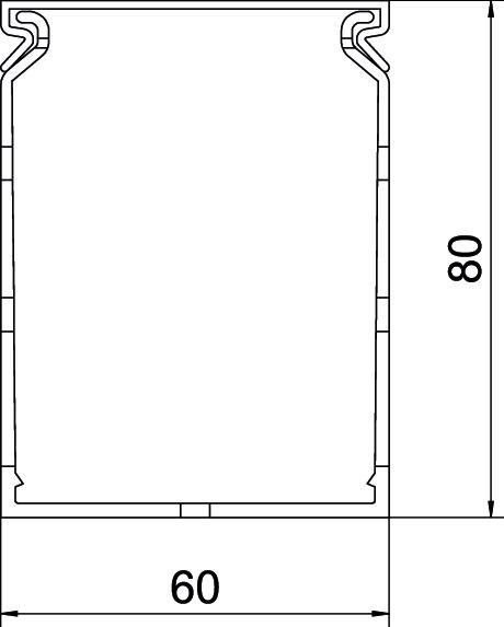 Slotted cable trunking system halogen-free Policarbonato/acrilonitrila-butadieno-estireno cinzento claro RAL 7035 – Imagem 2 de 2