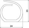Calha de cablagem VF flex 20 mm RAL9010 Polipropileno branco puro RAL 9010