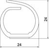 Calha de cablagem VF flex 20mm fita adesiva 9010 Polipropileno branco puro RAL 9010