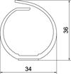 Slotted cable trunking system VF flex 30 mm adh. 9010 Polipropileno branco puro RAL 9010
