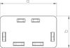 Topo 60x210mm Policloreto de vinilo branco puro RAL 9010