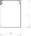 Calha de cablagem 100x75x2000 Policloreto de vinilo cinzento pedra RAL 7030