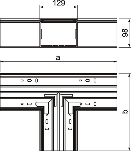 Derivação em T 400x130x100 Policloreto de vinilo branco puro RAL 9010 – Imagem 2 de 2