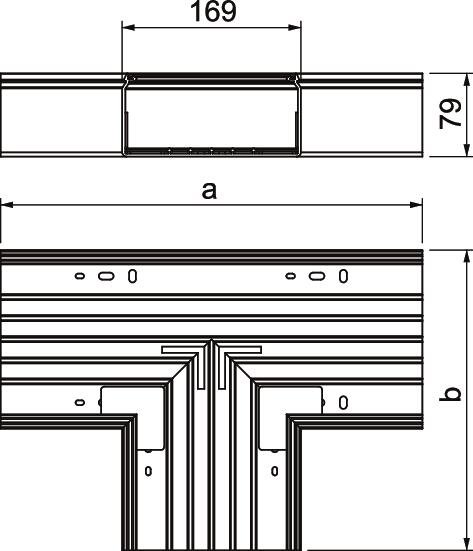 Derivação em T 400x170x80 Policloreto de vinilo branco puro RAL 9010 – Imagem 2 de 2