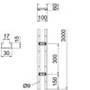 Cable ladder perforated rung, welded 60x100x3000 Aço galvanizado pelo método Sendzimir zinco