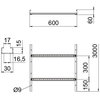 Cable ladder perforated rung, welded 60x600x3000 Aço galvanizado pelo método Sendzimir zinco