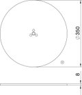Base para colunas F Ø350x8 Aço alumínio branco RAL 9006