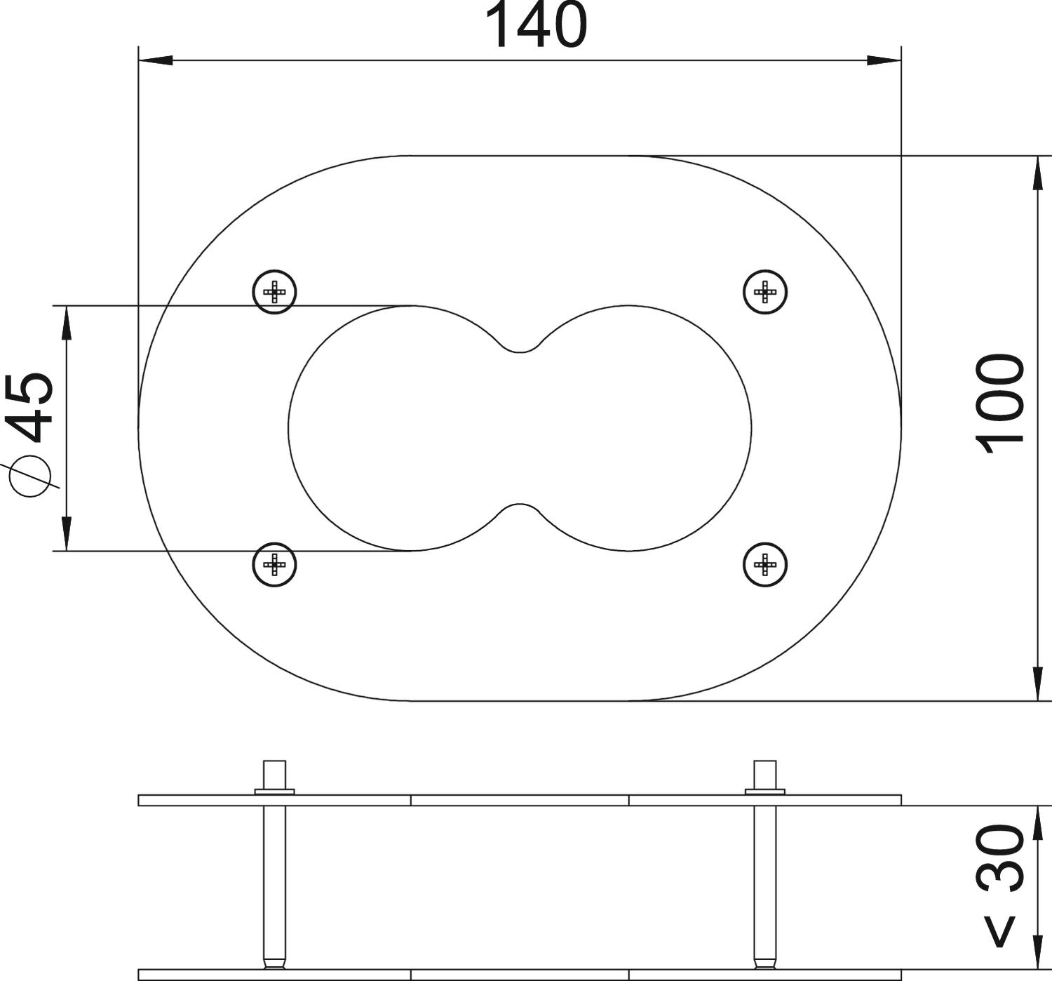 Ceiling panel for ISSF 2 hoses 140x100x40 Aço branco puro RAL 9010 – Imagem 2 de 2