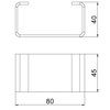 Spacer for use in US 5 support 80x45x40 Aço PES135 - Poliéster preto RAL 9005