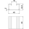 Distanciador para utilização em perfil US 3 46x40x22,5 Aço PES135 - Poliéster preto RAL 9005
