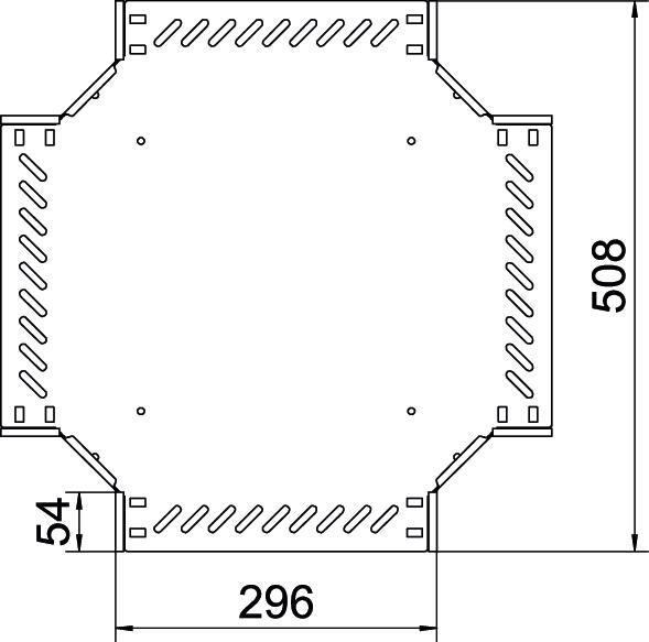 Cruzeta para caminho de cabos em chapa 35x300 Aço galvanizado pelo método Sendzimir zinco – Imagem 2 de 2