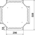 Cross over for cable tray 35x300 Aço Galvanizado por imersão a quente após maquinação zinco
