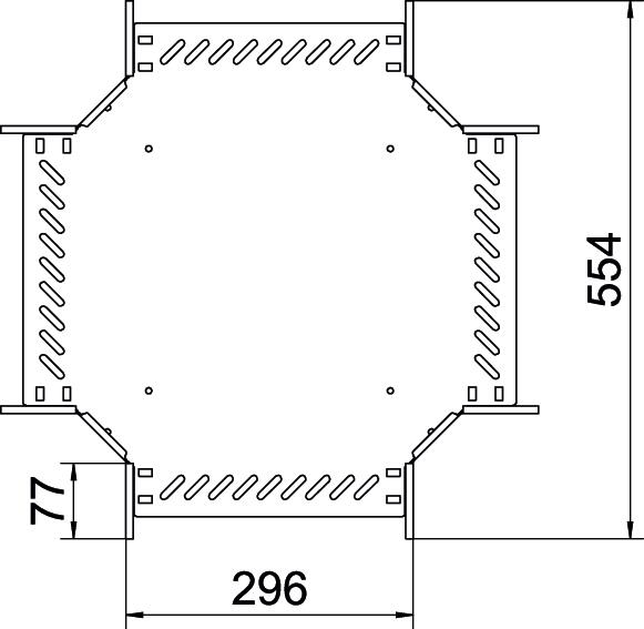 Cruzeta para caminho de cabos em chapa 60x300 Aço galvanizado pelo método Sendzimir zinco – Imagem 2 de 2