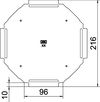 Tampa para cruzeta B100mm Aço galvanizado pelo método Sendzimir zinco