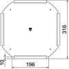 Tampa para cruzeta B200mm Aço galvanizado pelo método Sendzimir zinco