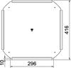 Tampa para cruzeta B300mm Aço galvanizado pelo método Sendzimir zinco