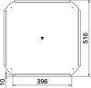 Tampa para cruzeta B400mm Aço galvanizado pelo método Sendzimir zinco