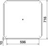 Tampa para cruzeta B600mm Aço Galvanização continua zinco/alumínio, Double Dip zinco
