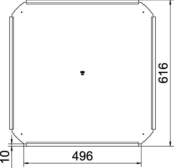 Cover for cross-over B500mm Aço inoxidável, livre de ferrugem A2 1.4301 brilhante, pós-tratamento aço inoxidável – Imagem 2 de 2