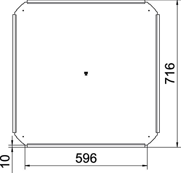 Cover for cross-over B600mm Aço inoxidável A4 1.4571 brilhante, pós-tratamento aço inoxidável – Imagem 2 de 2