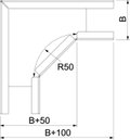 90° bend horizontal 35x50 Aço Galvanizado por imersão a quente após maquinação zinco