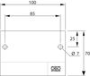 Etiqueta de identificação para sistema de selagem 100x70mm Poliestireno branco